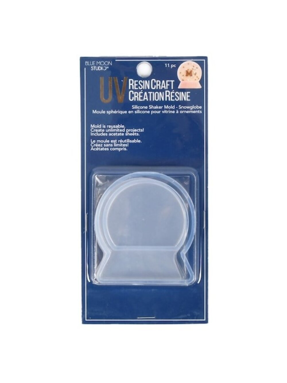 Blue Moon Studio™ UV Resin Craft Silicone Snowglobe Shaker Mold